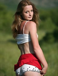 Red girl teenage sexy tits